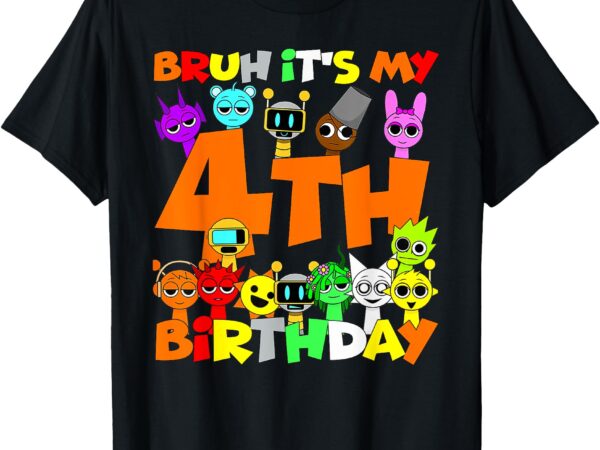 Sprunki birthday party 4th birthday toys kids girls boys t-shirt