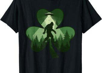 St Patricks Day Sasquatch Shamrock Funny Irish Men Women T-Shirt