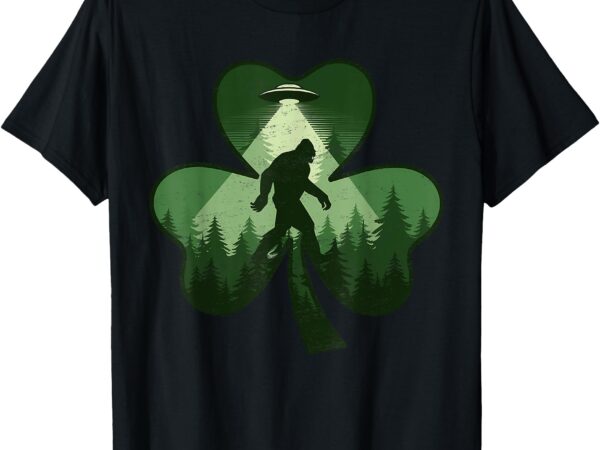 St patricks day sasquatch shamrock funny irish men women t-shirt