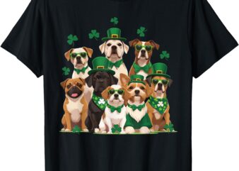 St Patricks Pawtricks Day Dogs Saint Pattys Men Women Kids T-Shirt