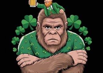 St. Patrick’s Bigfoot Graphic Irish Leprechaun