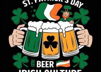 St. Patrick’s Day Beer Graphic Irish Leprechaun