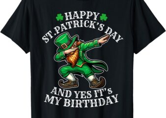 St. Patrick’s Day Dabbing Leprechaun Birthday T-Shirt