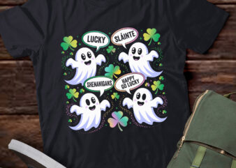 St. Patrick’s Day Ghost Rainbow Ghost With Shamrock pa110