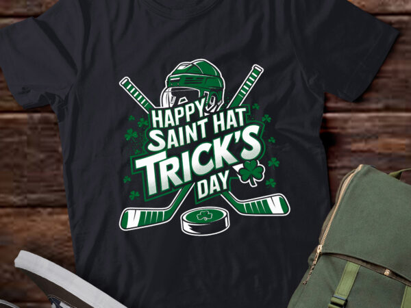 St. patrick’s day hat trick ice hockey st. patrick’s pa108 t shirt template vector