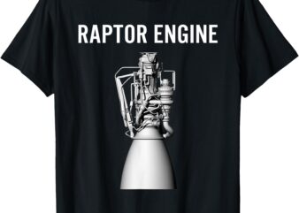 Starship Raptor Engine For Space Explorer & Rocket Scientist T-Shirt