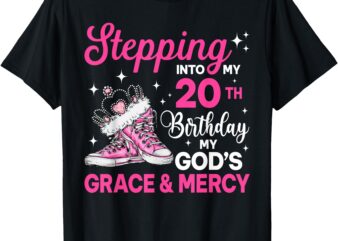 Steppin Into My 20th Birthday Women Shoes Bday Queen T-Shirt