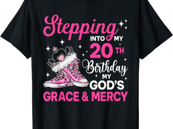 Steppin into my 20th birthday women shoes bday queen t-shirt