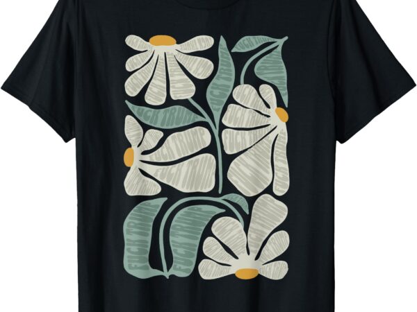 Subtle boho flowers anti trump, kamala harris voter t-shirt