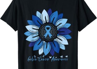 Sunflower Colon Cancer Awareness Month T-Shirt