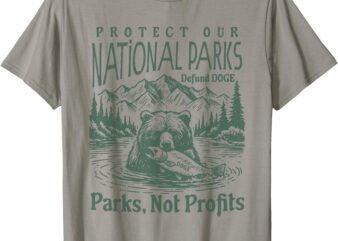 Support National Parks Defund DOGE Parks Not Profits T-Shirt