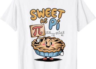 Sweet as pi for kids Funny Pi Day Spiral Pi Math T-Shirt