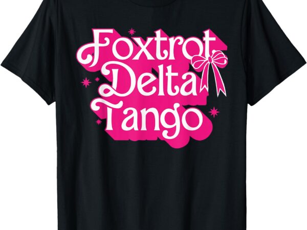 Foxtrots deltas tangos retro pink coquette bow t-shirt