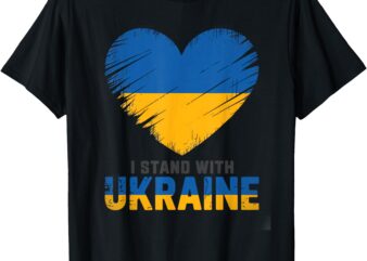 Ukrainian Flag – I Stand With Ukraine Flag T-Shirt