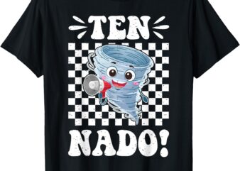 Ten Nado Groovy Tornado 10th Birthday Boys Girls Kids T-Shirt