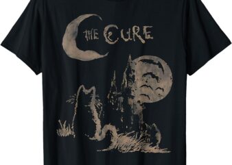 The Cure Cat Moon & FUNNY MEME Cat T-Shirt