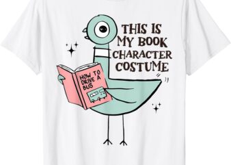 This Is My Book Character Costume Funny Pigeon Reading Kids T-Shirt