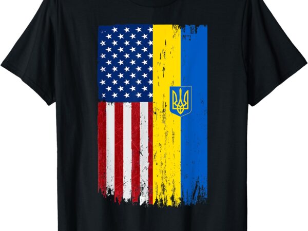 Ukrainian american lover usa ukraine flag pride ukrainian t-shirt