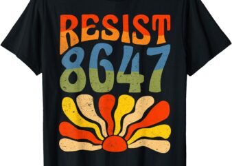 Vintage 86 47 Resist Flower Women President T-Shirt