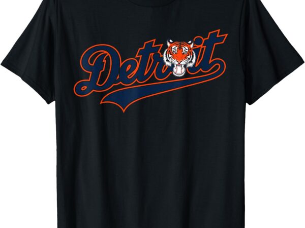 Vintage detroit name throwback styles animals for men women t-shirt