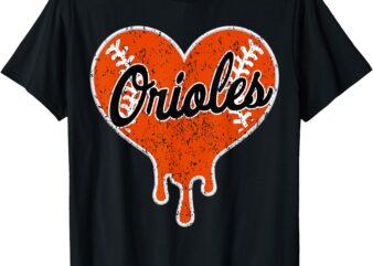 Vintage Oriole Cute Hearts Classic Gifts For Men Women Kids T-Shirt
