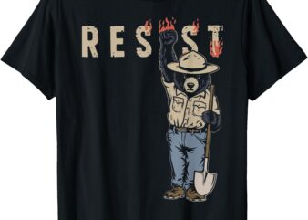 Vintage Smokey The Resist Bear Nation Park Men Women T-Shirt