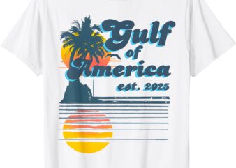 Vintage Style Gulf of USA America Beach Lovers Summer T-Shirt