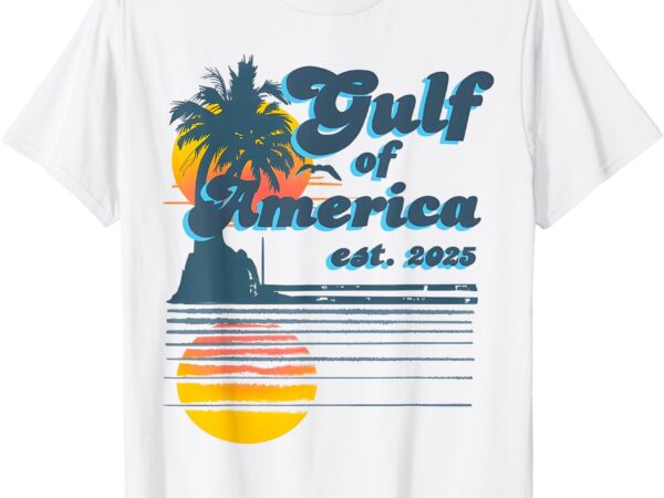 Vintage style gulf of usa america beach lovers summer t-shirt