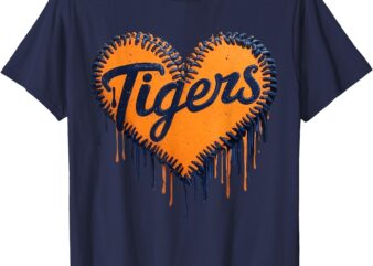 Vintage Tigers Heart Throwback Styles Classic For Men Women T-Shirt