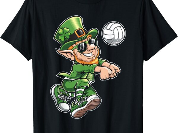 Volleyball leprechaun st. patrick’s day funny player t-shirt