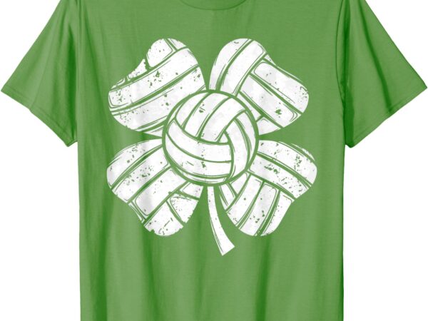 Volleyball st patricks day boys girls men women shamrock t-shirt