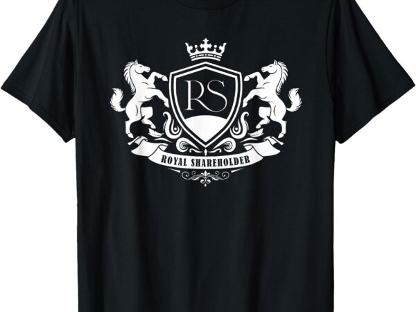 Royal shareholder white t-shirt
