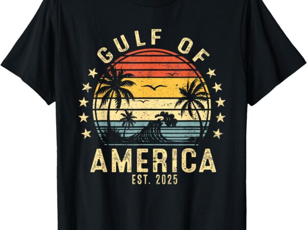 Gulf of us america est 2025 retro vintage gulf for men women t-shirt