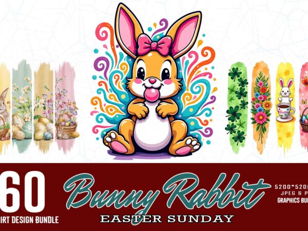 60 trendy retro easter sunday bunny rabbit graphics t-shirt design jpeg & png designs – download instantly retro vintage t-shirt