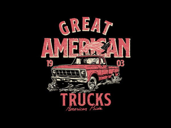 American trucks t shirt vector