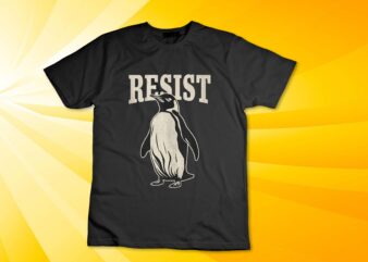 Funny Penguin Resist Cool Penguins Resist Tank Top design