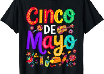 Cinco De Mayo Mexican Taco Funny 5 De Mayo Lets Fiesta Party T-Shirt