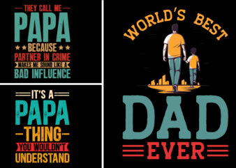 Dad Papa T-Shirt Design Bundle