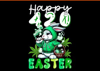 420 Easter Bunny PNG, Weed Smoking Rabbit Cannabis 4_20 Day PNG, Some Bunny’s Baked Easter 420 PNG
