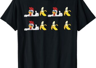Funny Chicken Banana Song Men Women Teens Kids T-Shirt