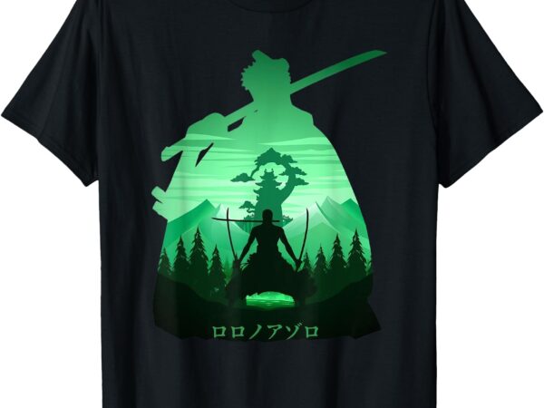 Japanese retro art zoro anime graphic t-shirt
