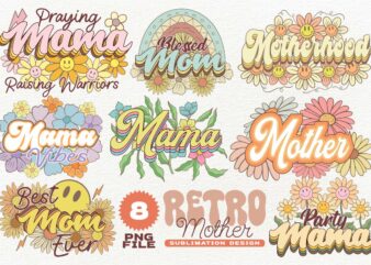 Retro Mother Sublimation Designs Bundle