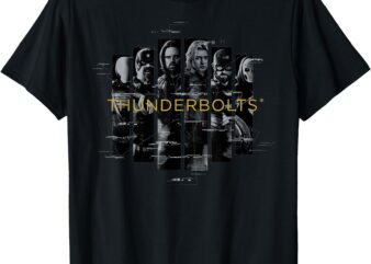 Marvel Studios Thunderbolts Team Glitched with Logo T-Shirt