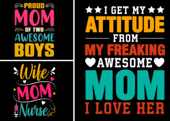 Mom T-Shirt Design Bundle