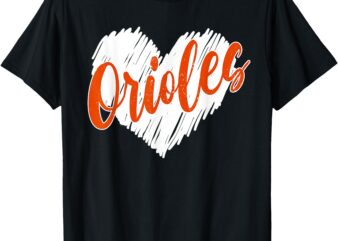 Orioles Heart Name Vintage Gifts for Women Men Kids T-Shirt