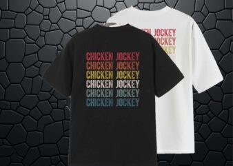 Funny Chicken Jockey Stacked Repeat Font Fun Gag Meme Humor T-Shirt design