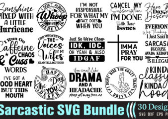 Sarcastic T-shirt Bundle Funny SVG bundle Sarcastic SVG Bundle Funny SVG bundle