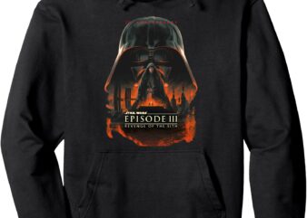 Star Wars 20th Anniversary Episode III Epic Big Chest Poster Pullover Hoodie