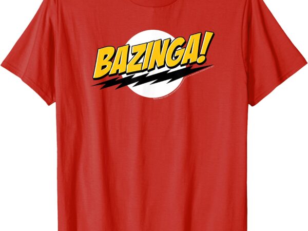 The big bang theory bazinga! classic logo funny tv show t-shirt