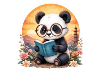 Trendy Retro Punk Panda Lover Graphics t-shirt design jpeg & png design